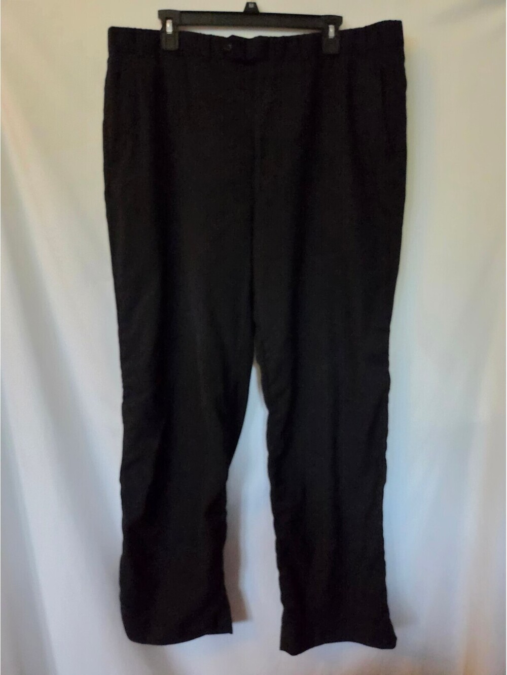 Vintage 90s Stafford Mens 42x32 Black 100% Worsted Wool Dress Pants Trousers